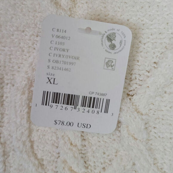 FREE PEOPLE Rowan Sweater Vest in Ivory, sz XL - Picture 9 of 16